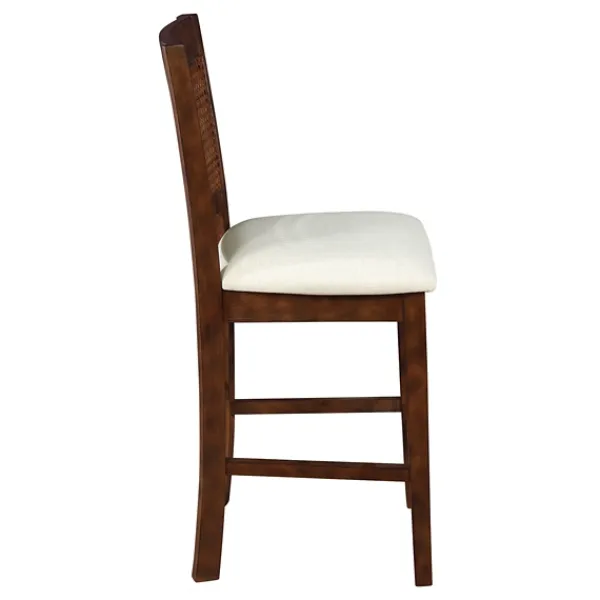 Bar Stools & Counter Height Stools-Kirkland's Home Brown Wilbur Cane Back Counter Stools, Set Of 2 Brown/White