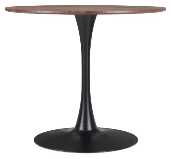 Dining Tables-Kirkland's Home Brown Wood And Black Metal Bistro Dining Table