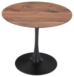 Dining Tables-Kirkland's Home Brown Wood And Black Metal Bistro Dining Table