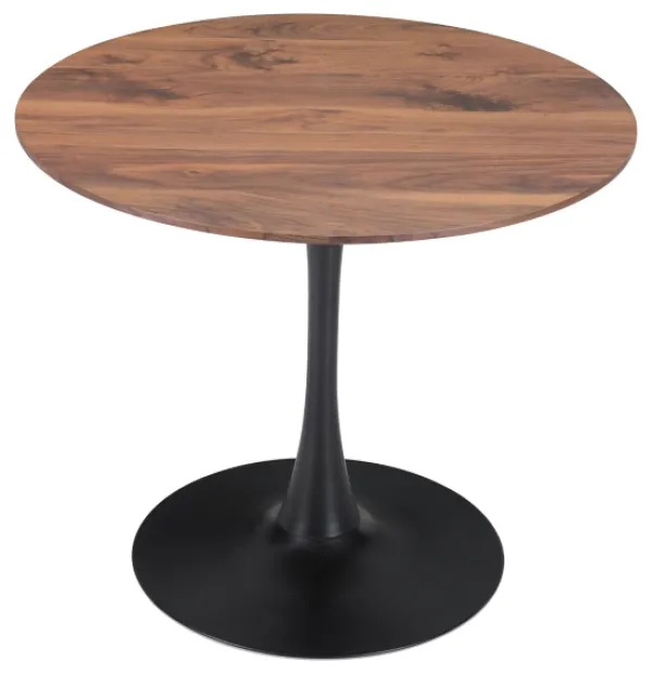 Dining Tables-Kirkland's Home Brown Wood And Black Metal Bistro Dining Table