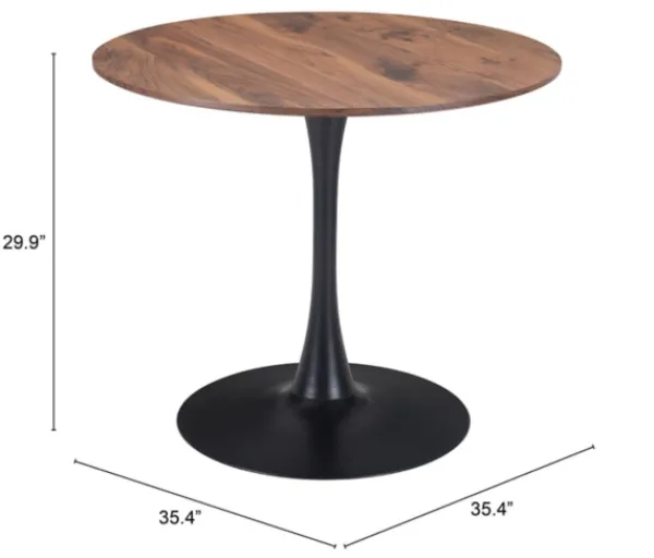Dining Tables-Kirkland's Home Brown Wood And Black Metal Bistro Dining Table