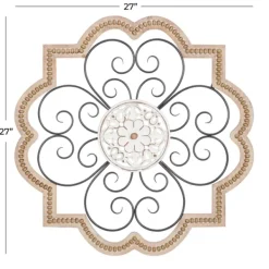 Wall Plaques-Kirkland's Home Brown Wood And Metal Farmhouse Wall Plaque Brown/White/Black