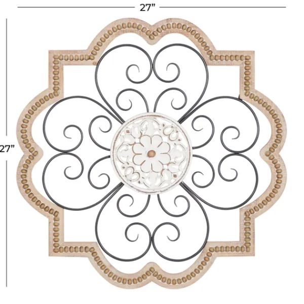 Wall Plaques-Kirkland's Home Brown Wood And Metal Farmhouse Wall Plaque Brown/White/Black
