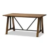 Office Furniture-Kirkland's Home Brown Wood And Metal Linear Base Desk
