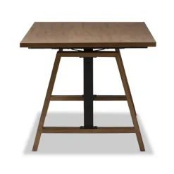 Office Furniture-Kirkland's Home Brown Wood And Metal Linear Base Desk
