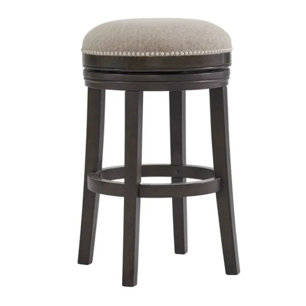 Bar Stools & Counter Height Stools-Kirkland's Home Brown Wood Backless Swivel 2-Pc. Bar Stool Set Gray
