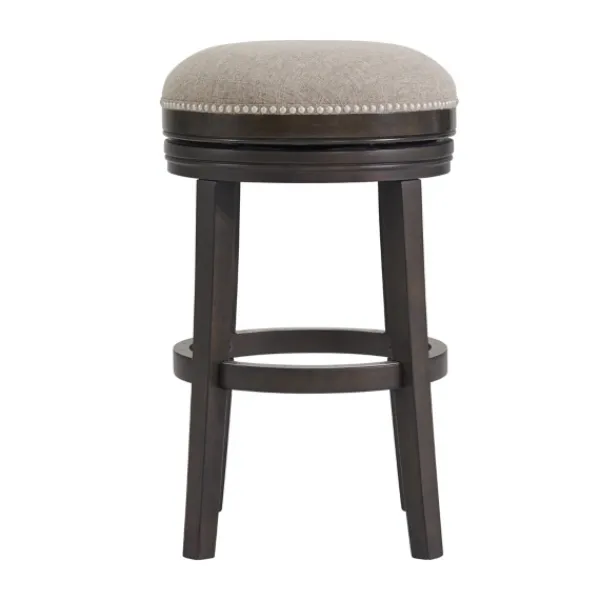 Bar Stools & Counter Height Stools-Kirkland's Home Brown Wood Backless Swivel 2-Pc. Bar Stool Set Gray
