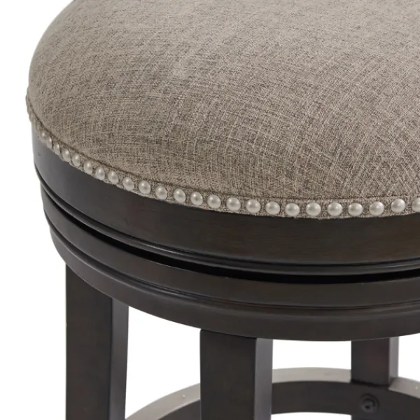 Bar Stools & Counter Height Stools-Kirkland's Home Brown Wood Backless Swivel 2-Pc. Bar Stool Set Gray
