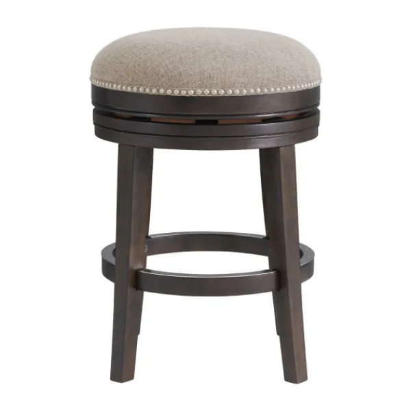 Bar Stools & Counter Height Stools-Kirkland's Home Brown Wood Backless Swivel 2-Pc. Counter Stool Set Gray