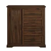 Dressers & Chests-Kirkland's Home Brown Wood Cabinet And 4-Drawer Wardrobe