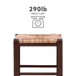 Bar Stools & Counter Height Stools-Kirkland's Home Brown Wood Grass Backless 2-Pc. Counter Stool Set Tan
