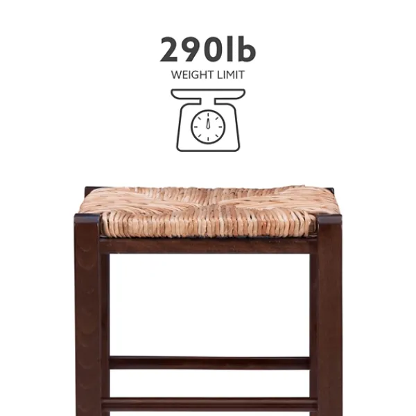 Bar Stools & Counter Height Stools-Kirkland's Home Brown Wood Grass Backless 2-Pc. Counter Stool Set Tan
