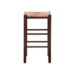Bar Stools & Counter Height Stools-Kirkland's Home Brown Wood Grass Backless 2-Pc. Counter Stool Set Tan