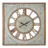 Clocks-Kirkland's Home Brown Wood Gray Metal Cutout Wall Clock