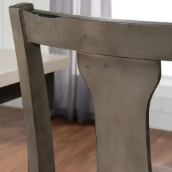 Dining Chairs-Kirkland's Home Brown Wood Upholstered Dining Chairs, Set Of 2 Brown/Gray
