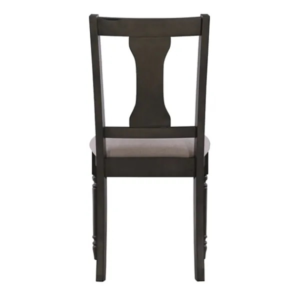 Dining Chairs-Kirkland's Home Brown Wood Upholstered Dining Chairs, Set Of 2 Brown/Gray