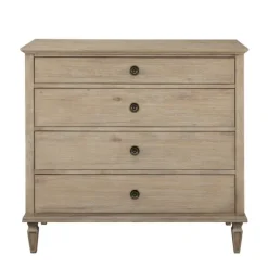Dressers & Chests-Kirkland's Home Brushed Birch 4-Drawer Wooden Dresser Tan