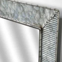 Decorative Mirrors-Kirkland's Home Brushed Galvanized Wall Mirror, 22X22 In.