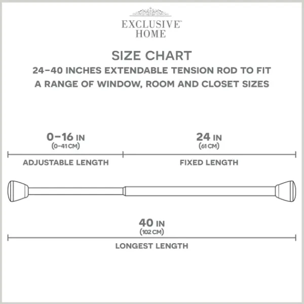 Curtain Rods & Hardware-Kirkland's Home Brushed Nickel Iron Tension Rod, 40 In.