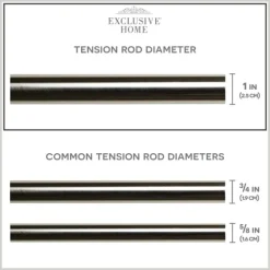 Curtain Rods & Hardware-Kirkland's Home Brushed Nickel Iron Tension Rod, 40 In.
