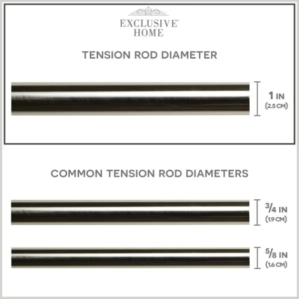 Curtain Rods & Hardware-Kirkland's Home Brushed Nickel Iron Tension Rod, 40 In.