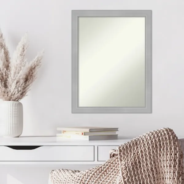 Framed Mirrors-Kirkland's Home Brushed Nickel Modern Decorative Framed Mirror