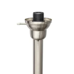 Floor Lamps-Kirkland's Home Brushed Nickel 3-Scallop Glass Floor Lamp Gray