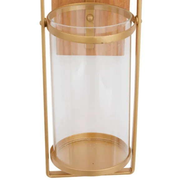 Sconces-Kirkland's Home Brushed Poplar Wood Sconce Gold