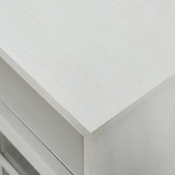 Tv Stands & Media Consoles-Kirkland's Home Brushed Window Pane Tv Stand White