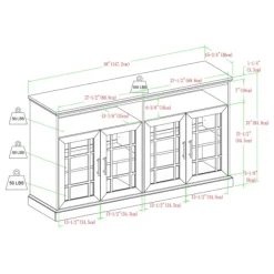 Tv Stands & Media Consoles-Kirkland's Home Brushed Window Pane Tv Stand White