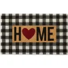 Doormats-Kirkland's Home Buffalo Check And Heart Home Doormat Black/White/Red