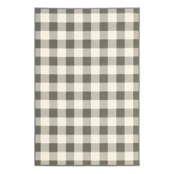 Outdoor Rugs-Kirkland's Home Buffalo Check Outdoor Area Rug, 7X10 Gray