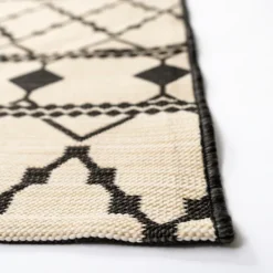 Outdoor Rugs-Kirkland's Home Buffalo Check Reversible Outdoor Area Rug, 6X9 Ivory/Black