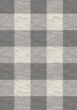 Outdoor Rugs-Kirkland's Home Buffalo Plaid Indoor/Outdoor Area Rug, 5X7 Gray