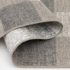 Outdoor Rugs-Kirkland's Home Buffalo Plaid Indoor/Outdoor Area Rug, 2X7 Gray