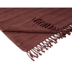 Blankets & Throws-Kirkland's Home Burgundy Modern Striped Throw Red