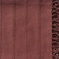 Blankets & Throws-Kirkland's Home Burgundy Modern Striped Throw Red