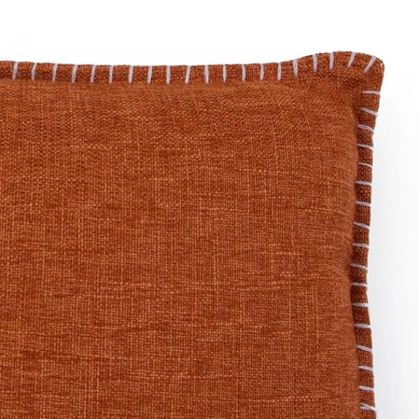 Pillows-Kirkland's Home Burnt Chunky Weave Pillows, Set Of 2 Orange