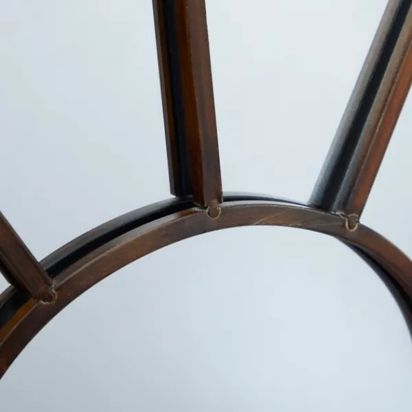 Decorative Mirrors-Kirkland's Home Burnt Iron Metal Curve Overlay Arched Mirror