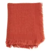 Blankets & Throws-Kirkland's Home Burnt Waffle Weave Throw Blanket Orange