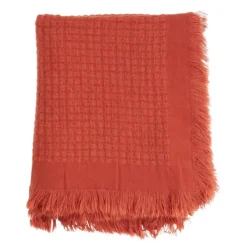 Blankets & Throws-Kirkland's Home Burnt Waffle Weave Throw Blanket Orange