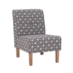 Accent Chairs-Kirkland's Home Burst Patterned Slipper Accent Chair Gray