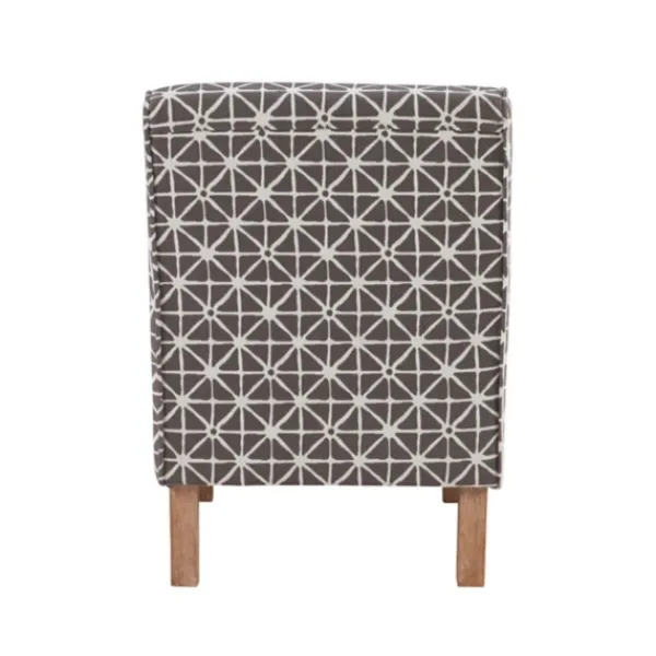 Accent Chairs-Kirkland's Home Burst Patterned Slipper Accent Chair Gray