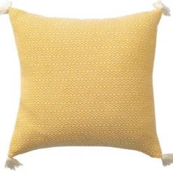 Pillows-Kirkland's Home Buttercup Chevron Organic Cotton Throw Pillow Yellow