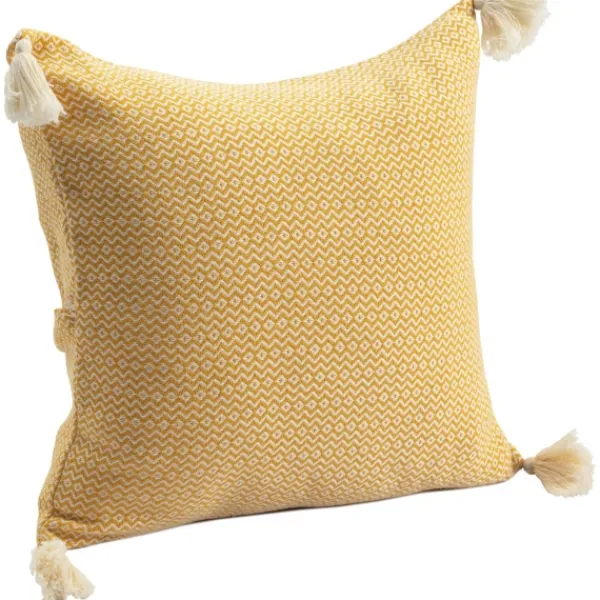 Pillows-Kirkland's Home Buttercup Chevron Organic Cotton Throw Pillow Yellow
