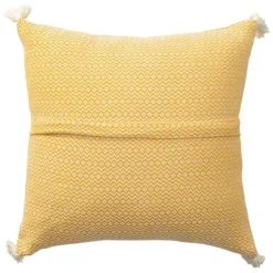 Pillows-Kirkland's Home Buttercup Chevron Organic Cotton Throw Pillow Yellow