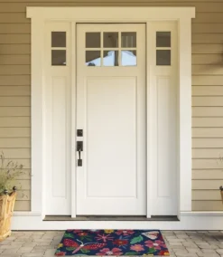 Doormats-Kirkland's Home Butterfly Blooms Doormat Blue/Pink