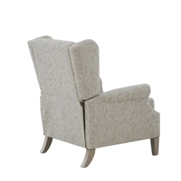 Accent Chairs-Kirkland's Home Button Tufted Upholstered Push Back Recliner Gray