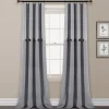 Curtains & Drapes-Kirkland's Home Buttons And Stripes Curtain Panel Set, 84 In. Gray