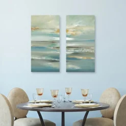 Canvas Art-Kirkland's Home By The Water Iii Canvas Art Prints, Set Of 2 Blue/Gray